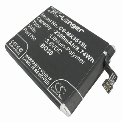 MeiZu M055 Mobile Phone Battery 3.8V 2300mAh Li-Polymer MX351SL