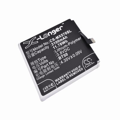 MeizZu MeiZu Blue Charm Metal Mobile Phone Battery 3.8V 3100mAh Li-Polymer MX570SL