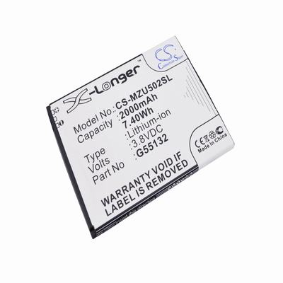 NAVON Mizu D502 Mobile Phone Battery 3.8V 2000mAh Li-Polymer MZU502SL
