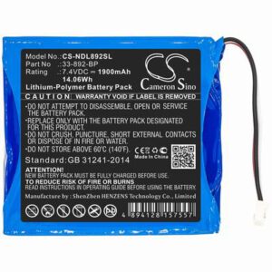 Ideal 33-892 Equipment Survey Test Battery 7.4V 1900mAh Li-Poly NDL892SL