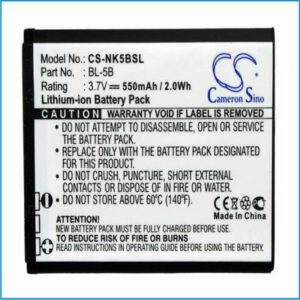 Nokia 3220 Mobile Phone Battery 3.7V 550mAh Li-ion NK5BSL