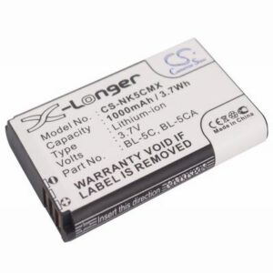 Nokia 6108 Mobile Phone Battery 3.7V 1000mAh Li-ion NK5CMX