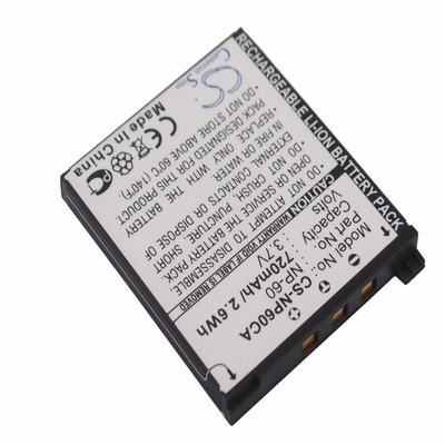 Casio Exilim EX-FS10 Digital Camera Video Battery 3.7V 720mAh Li-Ion NP60CA