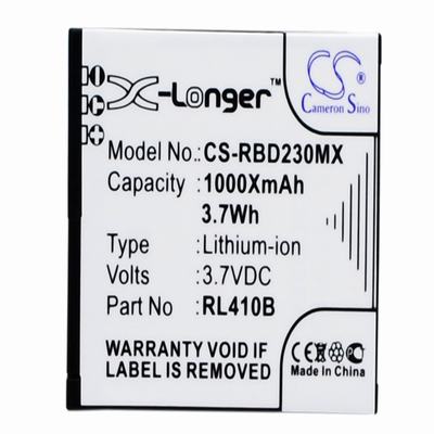 Rollei Actioncam 230 Digital Camera Video Battery 3.7V 1000mAh Li-Ion RBD230MX