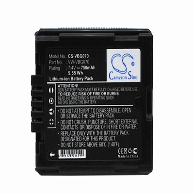 Panasonic GS98GK Digital Camera Video Battery 7.4V 750mAh Li-Ion VBG070