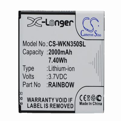Wiko N350 Mobile Phone Battery 3.7V 2000mAh Li-ion WKN350SL