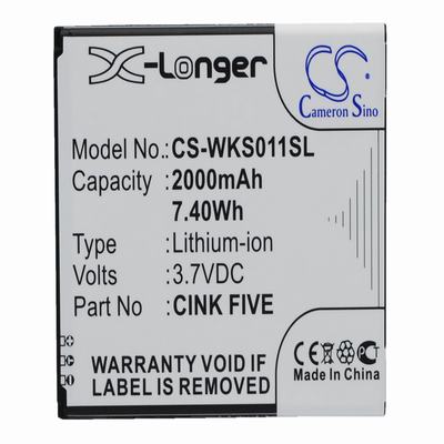 Wiko Cink King Mobile Phone Battery 3.7V 2000mAh Li-ion WKS011SL