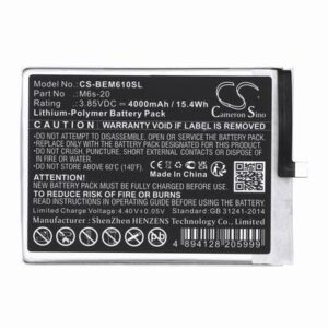 Bea-fon M6s Premium Phone Battery 3.85V 4000mAh Li-Pl BEM610SL