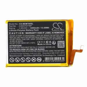 Bea-fon M7 Premium Phone Battery 3.85V 3400mAh Li-Pl BEM700SL