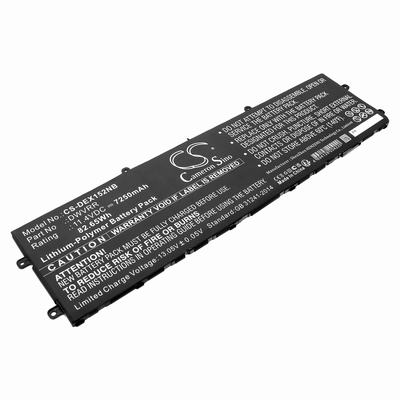 DELL X15 R2 WNR2X15CTO40S Battery 11.4V 7250mAh Li-ion DEX152NB