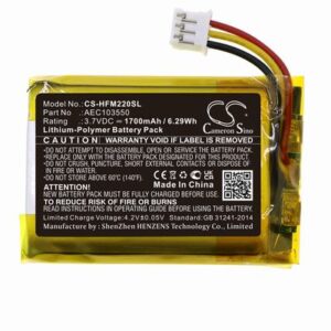 HiFiMAN R2R2000 Amplifier Battery 3.7V 1700mAh Li-Pl HFM220SL