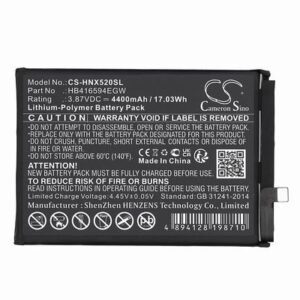 Honor X50i 5G Phone Battery 3.87V 4400mAh Li-Pl HNX520SL
