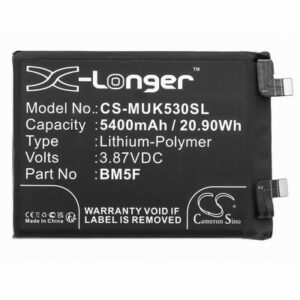 Redmi K50 Mobile Phone Battery 3.87V 5400mAh Li-Pl MUK530SL