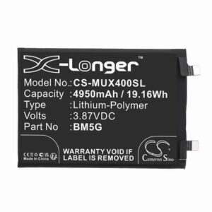 Redmi K50i Mobile Phone Battery 3.87V 4950mAh Li-Pl MUX400SL