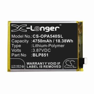 OPPO A54 5G Phone Battery 3.87V 4750mAh Li-Pl OPA540SL