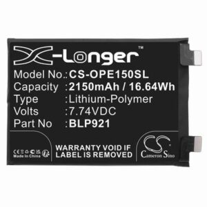 Oneplus ACE 150W Phone Battery 7.74V 2150mAh Li-Pl OPE150SL