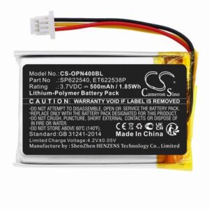 Opticon OPN-4000i Scanner Battery 3.7V 500mAh Li-Pl OPN400BL