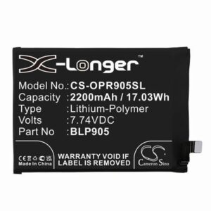 OPPO Reno 7 Pro 5G Phone Battery 7.74V 2200mAh Li-Pl OPR905SL