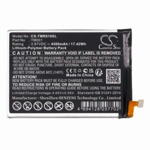 T-Mobile Revvl 6 Pro 5G Phone Battery 3.87V 4500mAh Li-Pl TMR610SL