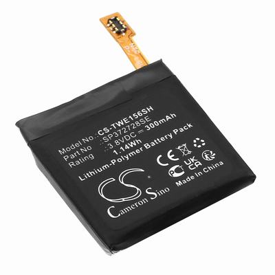 Ticwatch WE11056 Smartwatch Battery 3.8V 300mAh Li-Pl TWE156SH