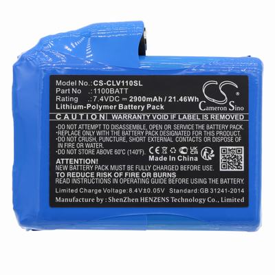 Clover Heated Glove Clothes Battery 7.4V 2900mAh Li-Pl CLV110SL