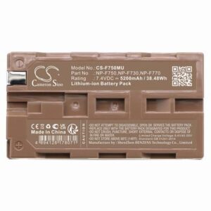 CAME-TV ULTRA SLIM 576B Camera Battery 7.4V 5200mAh Li-ion F750MU