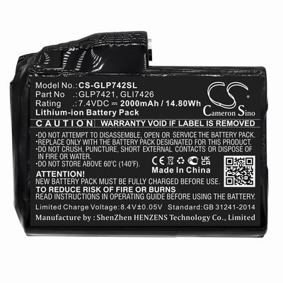 Glovii Universal Clothes Battery 7.4V 2000mAh Li-ion GLP742SL