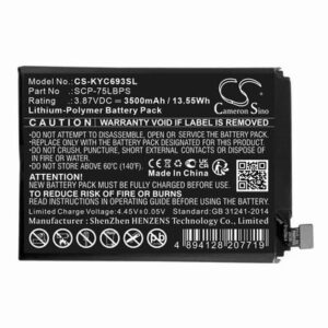 Kyocera DuraSport 5G UW Phone Battery 3.87V 3500mAh Li-Pl KYC693SL