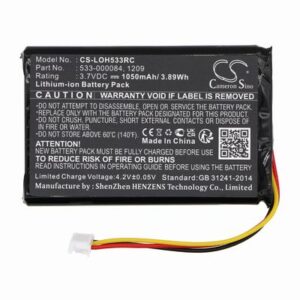 Logitech Harmony Touch Remote Battery 3.7V 1050mAh Li-ion LOH533RC