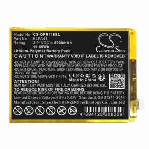 OPPO Reno 11F Phone Battery 3.91V 5000mAh Li-Pl OPR116SL