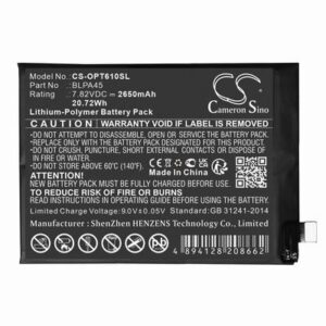 Realme GT Neo6 SE Phone Battery 7.82V 2650mAh Li-Pl OPT610SL