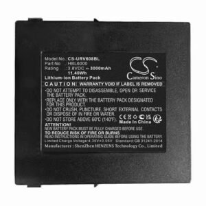 Urovo i6080 Barcode Scanner Battery 3.8V 3000mAh Li-ion URV608BL