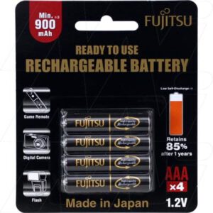 Fujitsu HR-4UTHC (4B) AAA NiMH Rechargeable Battery 4 Pack