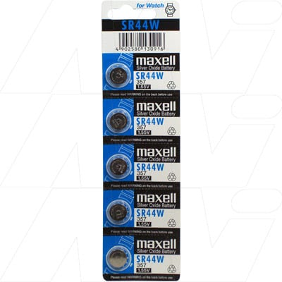 SR44W-BP5|Maxell|145mAh|Silver Oxide|SIMPOWER