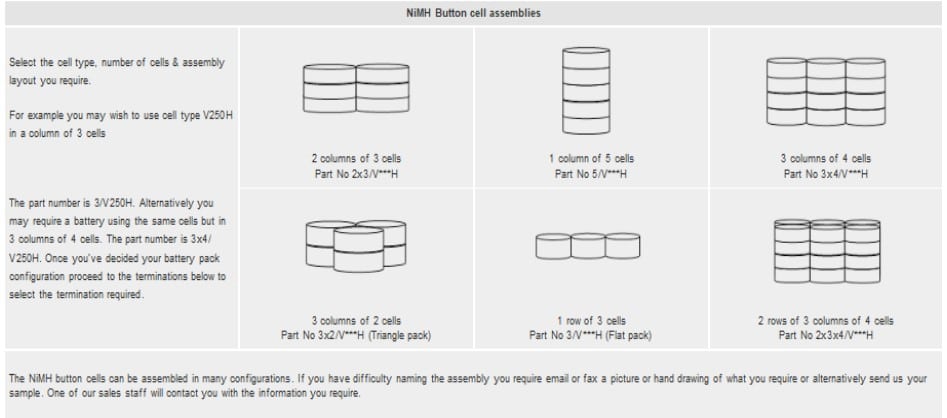 NiMH button assemblies