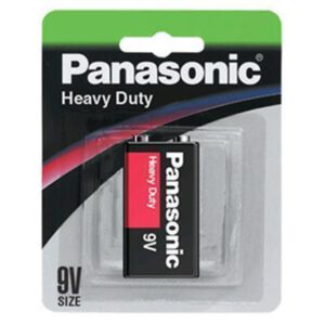 9 VOLT Panasonic Carbon Zinc Heavy Duty 6F22DP/1B Battery, 1 Pack