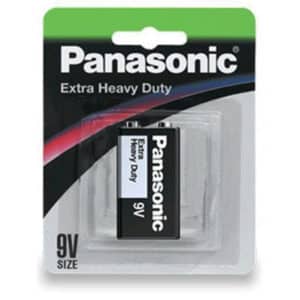 9 VOLT Panasonic Carbon Zinc Extra Heavy Duty 6F22NP/1B Battery, 1 Pack