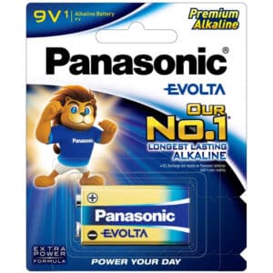9 VOLT Panasonic Evolta 6LR61EG/1B Battery, 1 Pack
