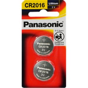 3V 2016 Lithium Coin / Button CR-2016PG/2B Battery, Panasonic, 2 Pack