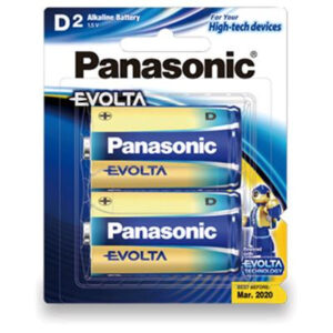 1.5V D Panasonic Evolta LR20EG/2B Battery, 2 Pack