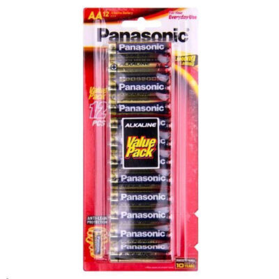 1.5V AA Panasonic Alkaline LR6T/18B Battery, 18 Pack