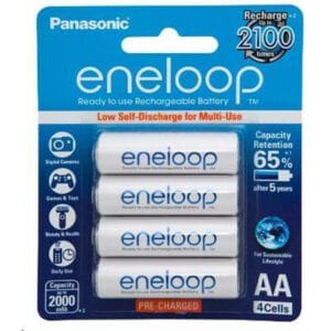 Panasonic Eneloop BK-3MCCEA AA Rechargeable Battery 4 Pack