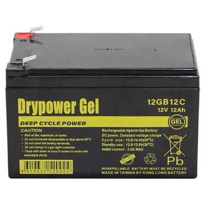 Drypower 12GB12C GEL Sealed Lead Acid Battery
