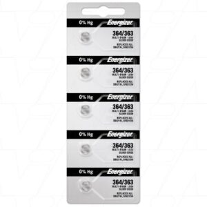 Energizer 364/363TZ Button Silver Oxide Battery 5Pack