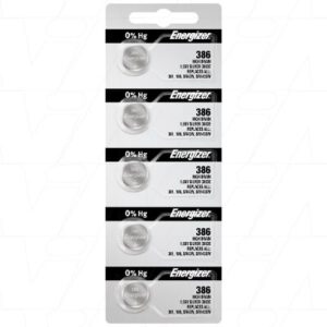 Energizer 386/301TZ-BP5 Button Silver Oxide Battery 5Pack