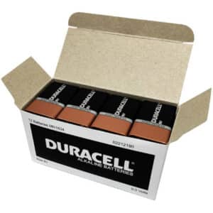 Duracell 9V MN1604 Alkaline Battery Box of 12