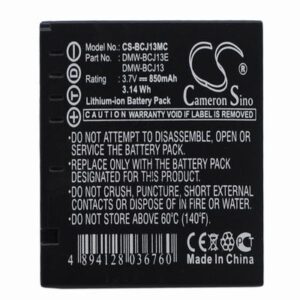 Panasonic Lumix DMC-LX3 Digital Camera Video Battery 3.7V 850mAh Li-Ion BCJ13MC