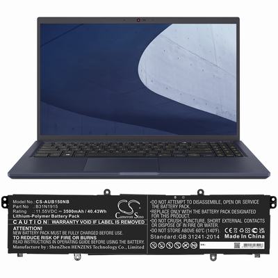 Asus BR1100CKA Notebook Laptop Battery 11.55V 3500mAh Li-Poly AUB150NB