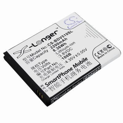 Baidu Cloud V5 Mobile SmartPhone Battery 3.8V 2200mAh Li-ion BDV510SL