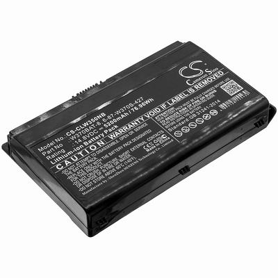 Sager 7358 Notebook Laptop Battery 14.8V 5200mAh Li-ion CLW350NB